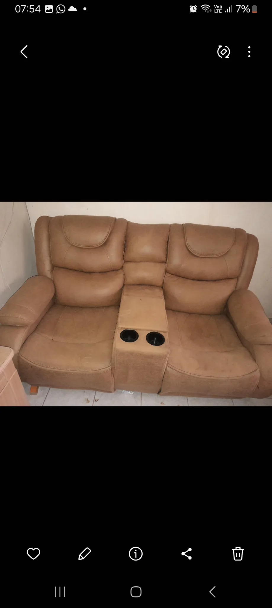 2-Year-Old 7-Seater Semi-Recliner Sofa Set — Kiambu
